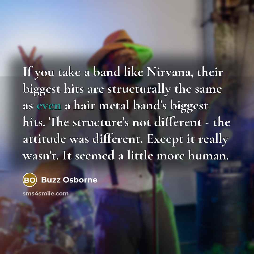 “If you take a band like Nirvana, their biggest hits…” quote by Buzz Osborne