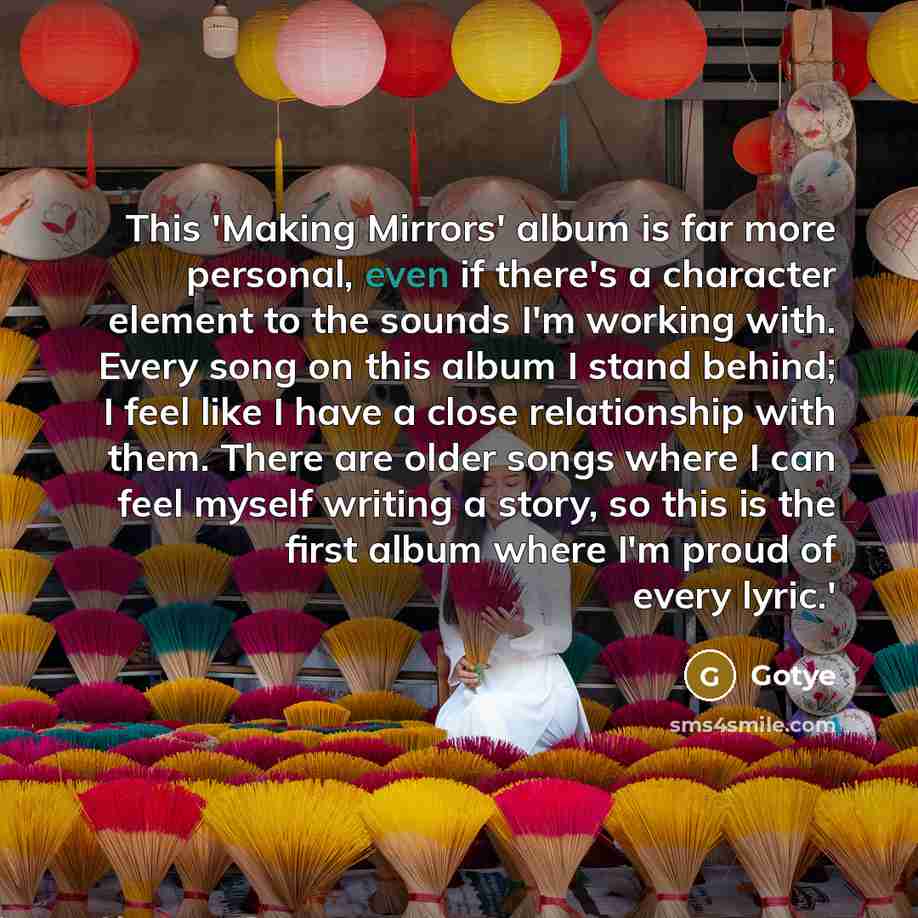 “This 'Making Mirrors' album is far more personal, even if…” quote by Gotye