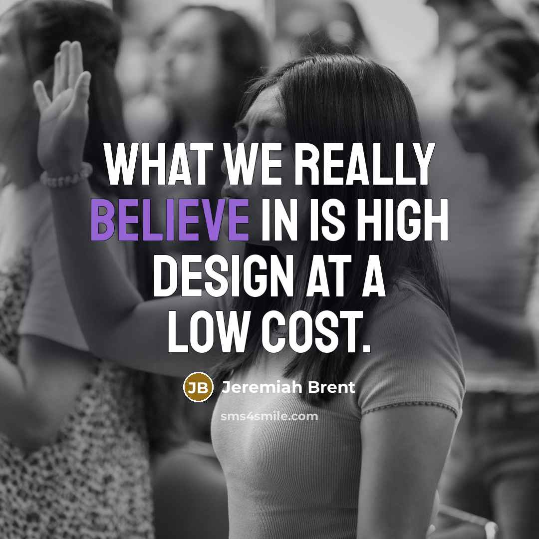 “What we really believe in is high design at a…” quote by Jeremiah Brent