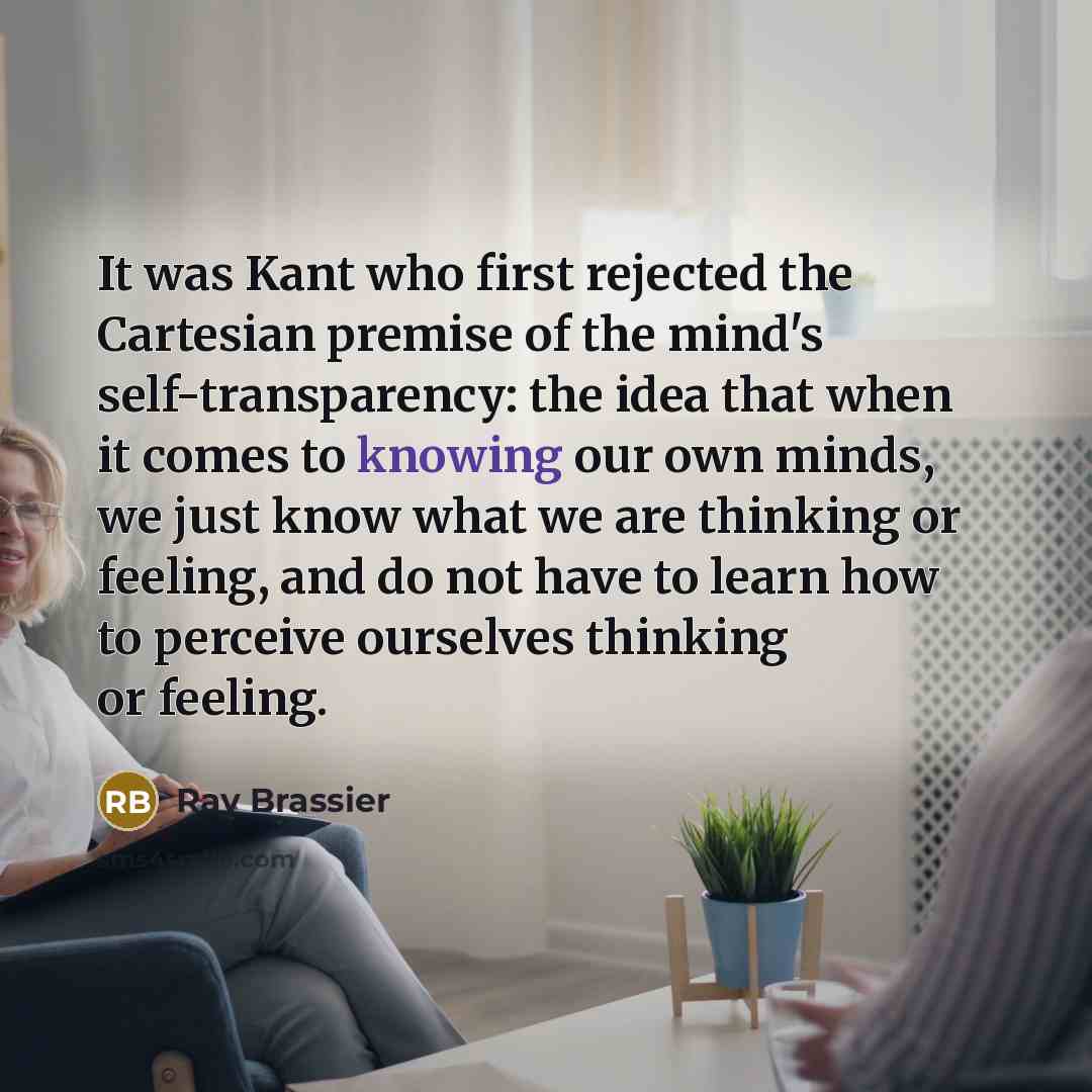 “It was Kant who first rejected the Cartesian premise of…” quote by Ray Brassier