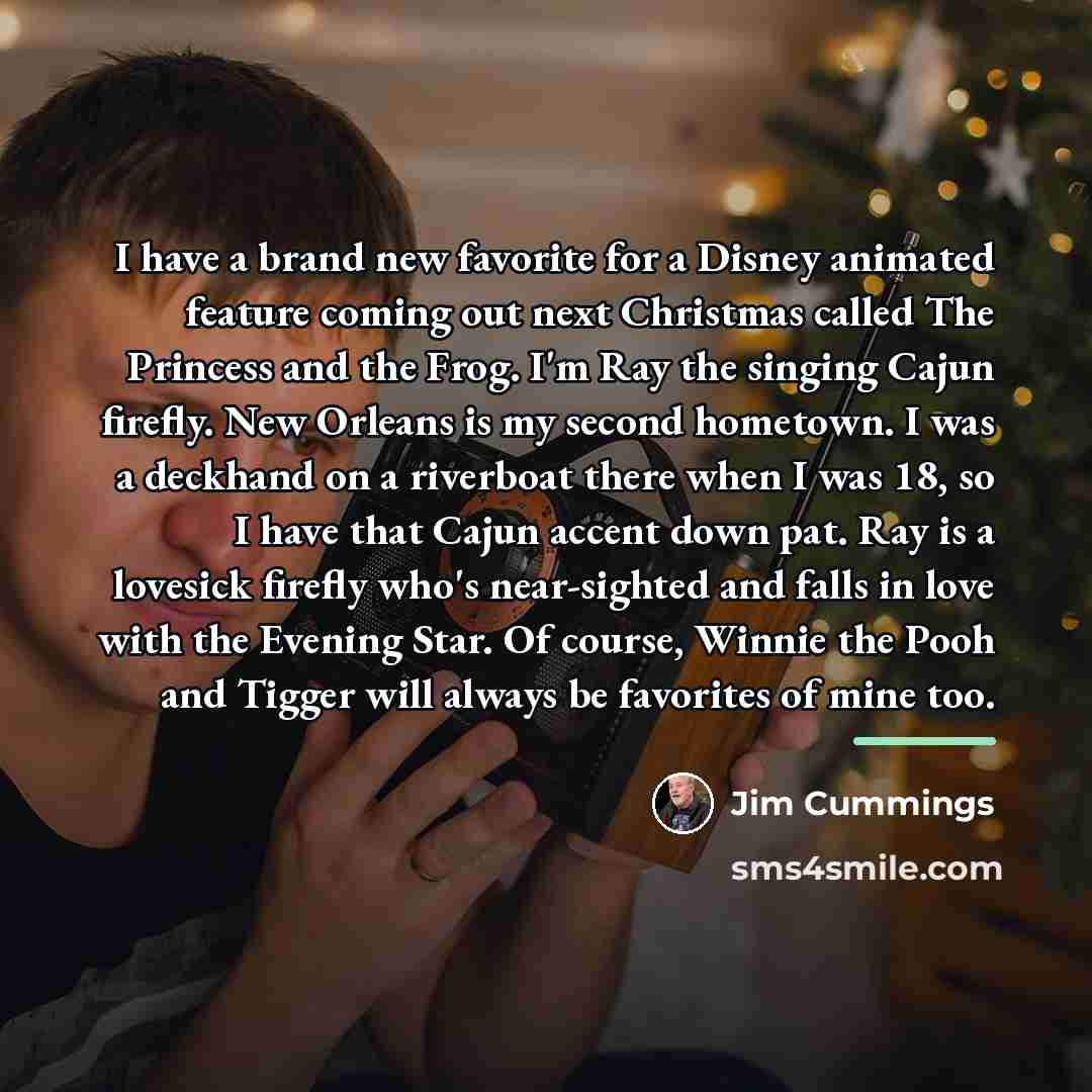 “I have a brand new favorite for a Disney animated…” quote by Jim Cummings