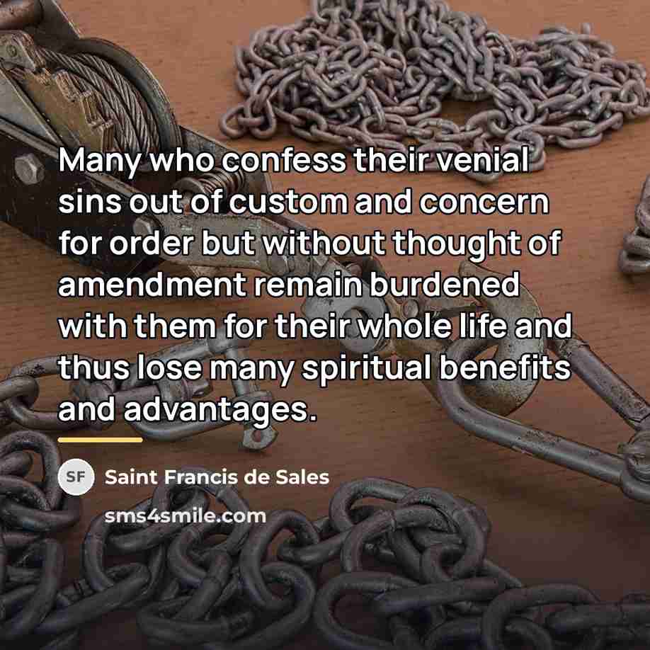 “Many who confess their venial sins out of custom and…” quote by Saint Francis de Sales