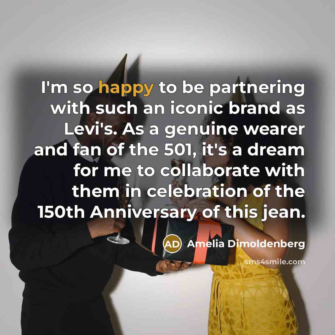 “I'm so happy to be partnering with such an iconic…” quote by Amelia Dimoldenberg