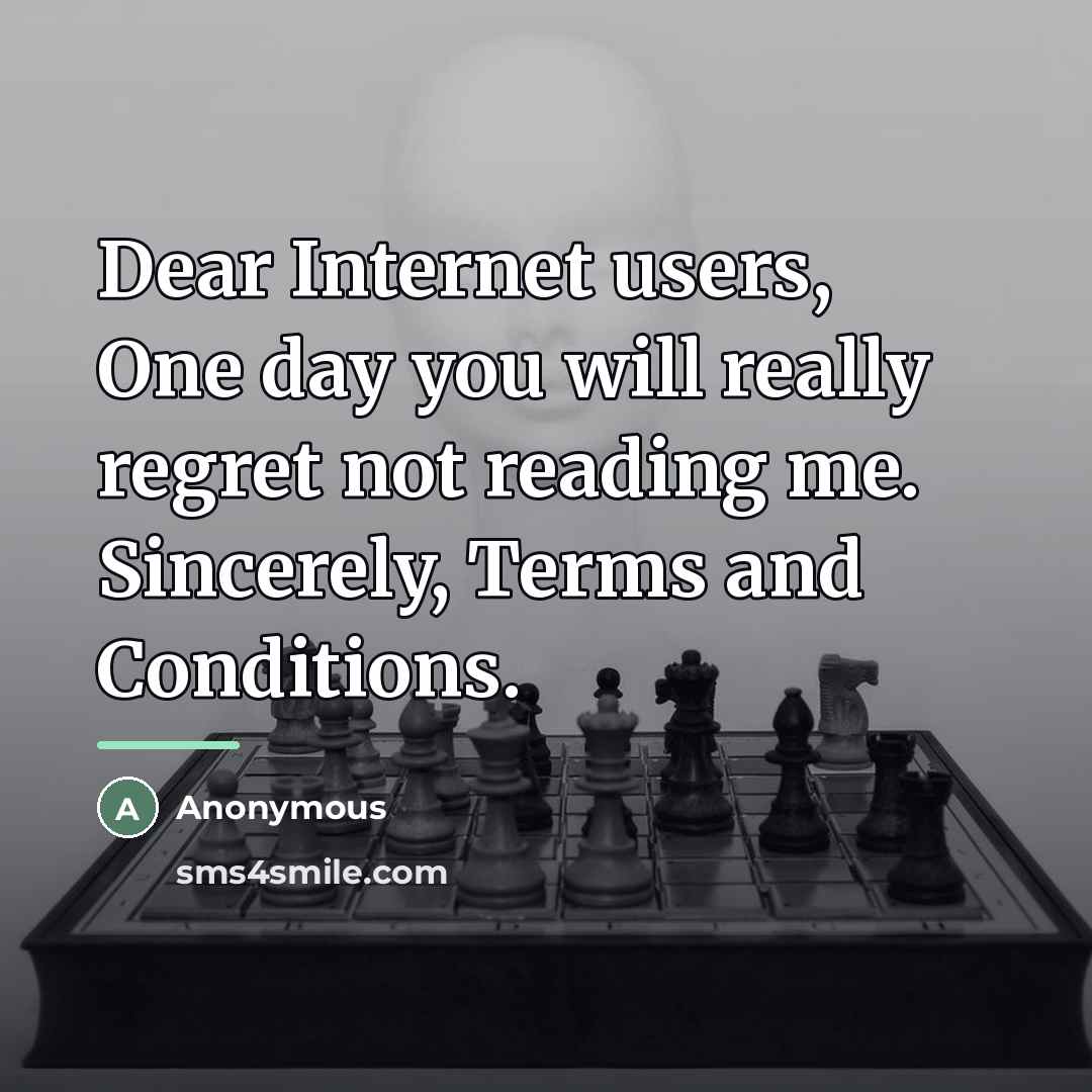 “Dear Internet users, One day you will really regret not…” quote by Anonymous