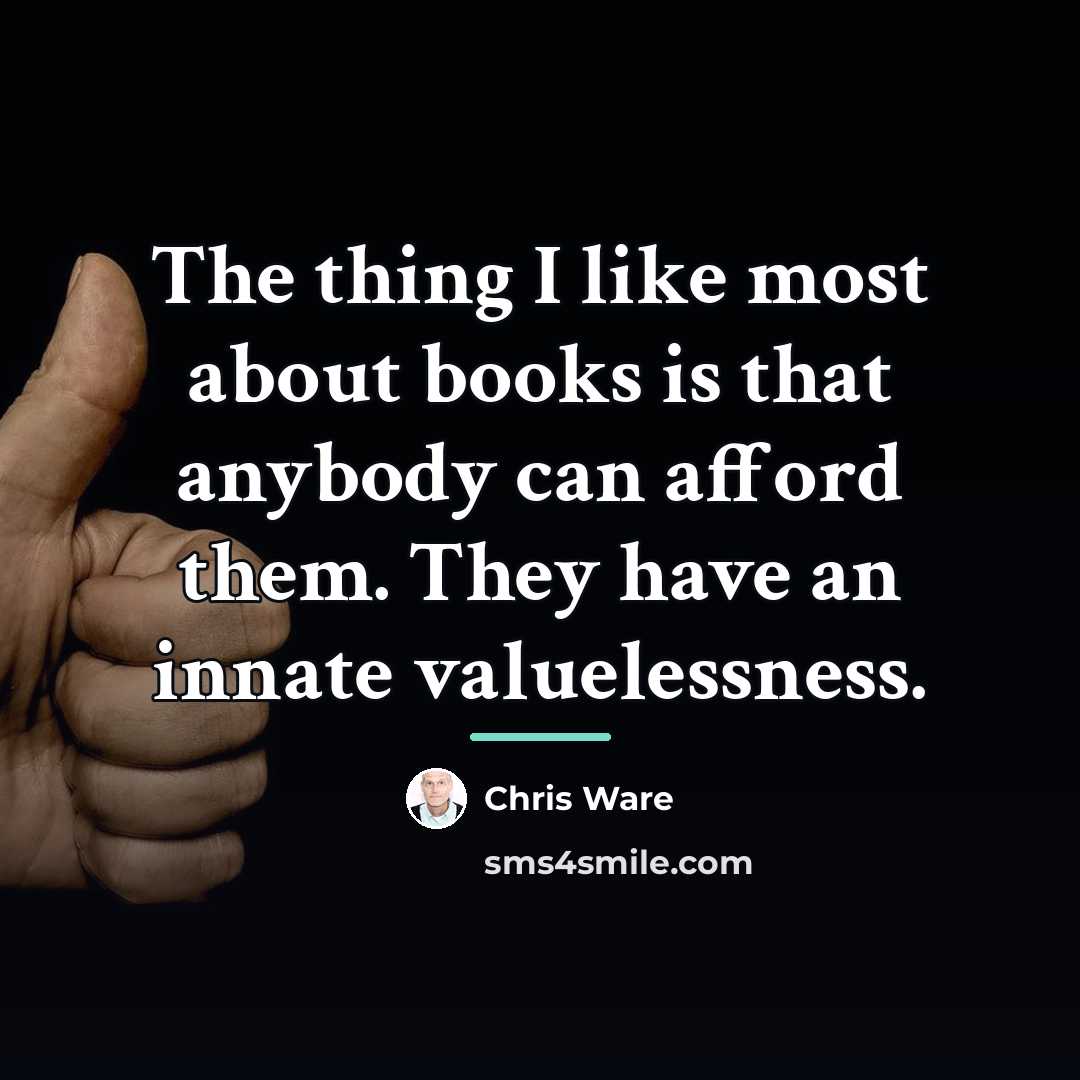 “The thing I like most about books is that anybody…” quote by Chris Ware