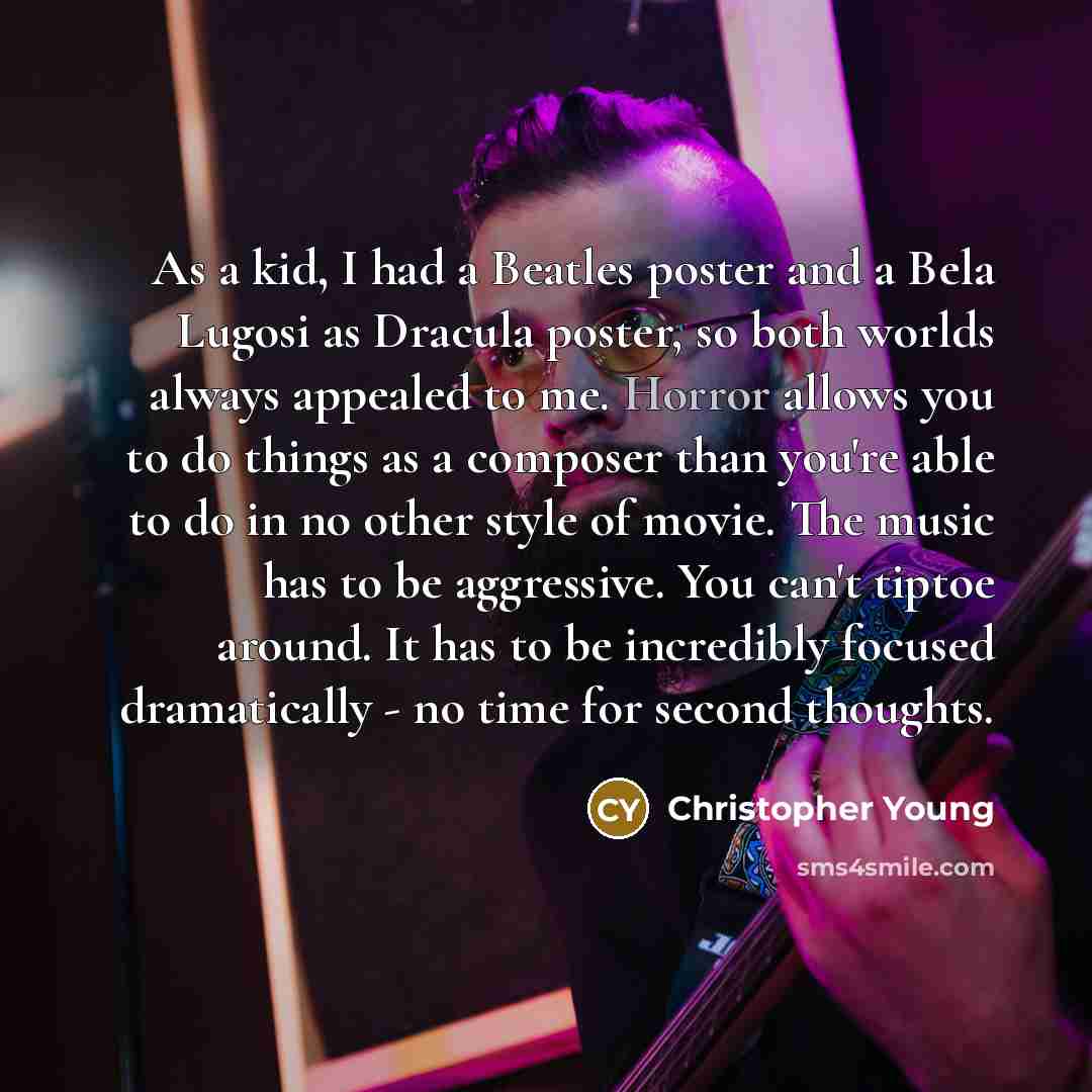 “As a kid, I had a Beatles poster and a…” quote by Christopher Young