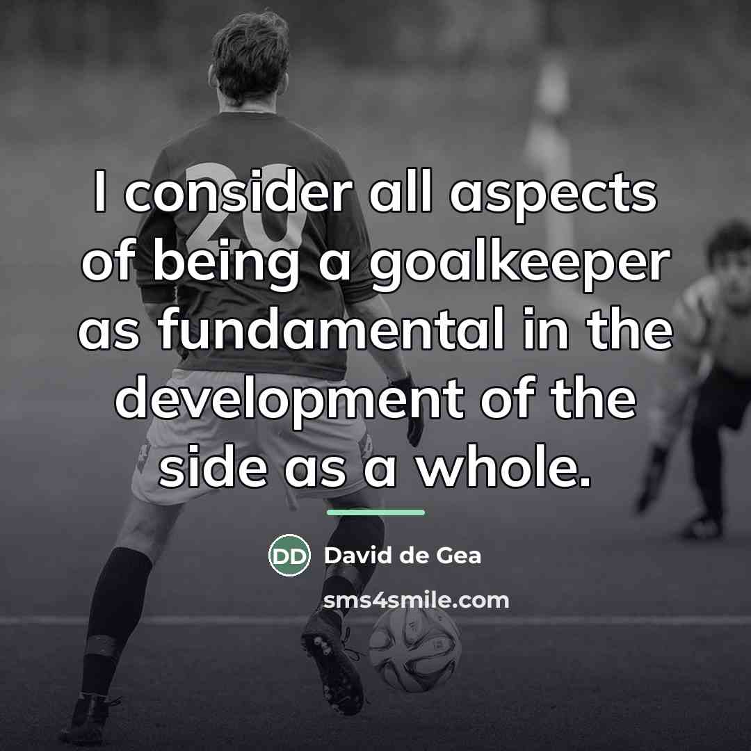 “I consider all aspects of being a goalkeeper as fundamental…” quote by David de Gea