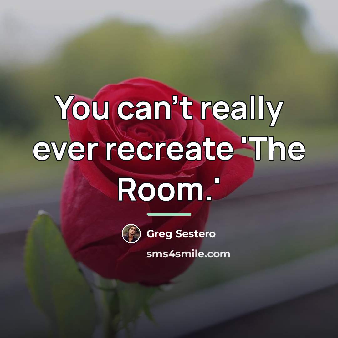 “You can't really ever recreate 'The Room.'…” quote by Greg Sestero