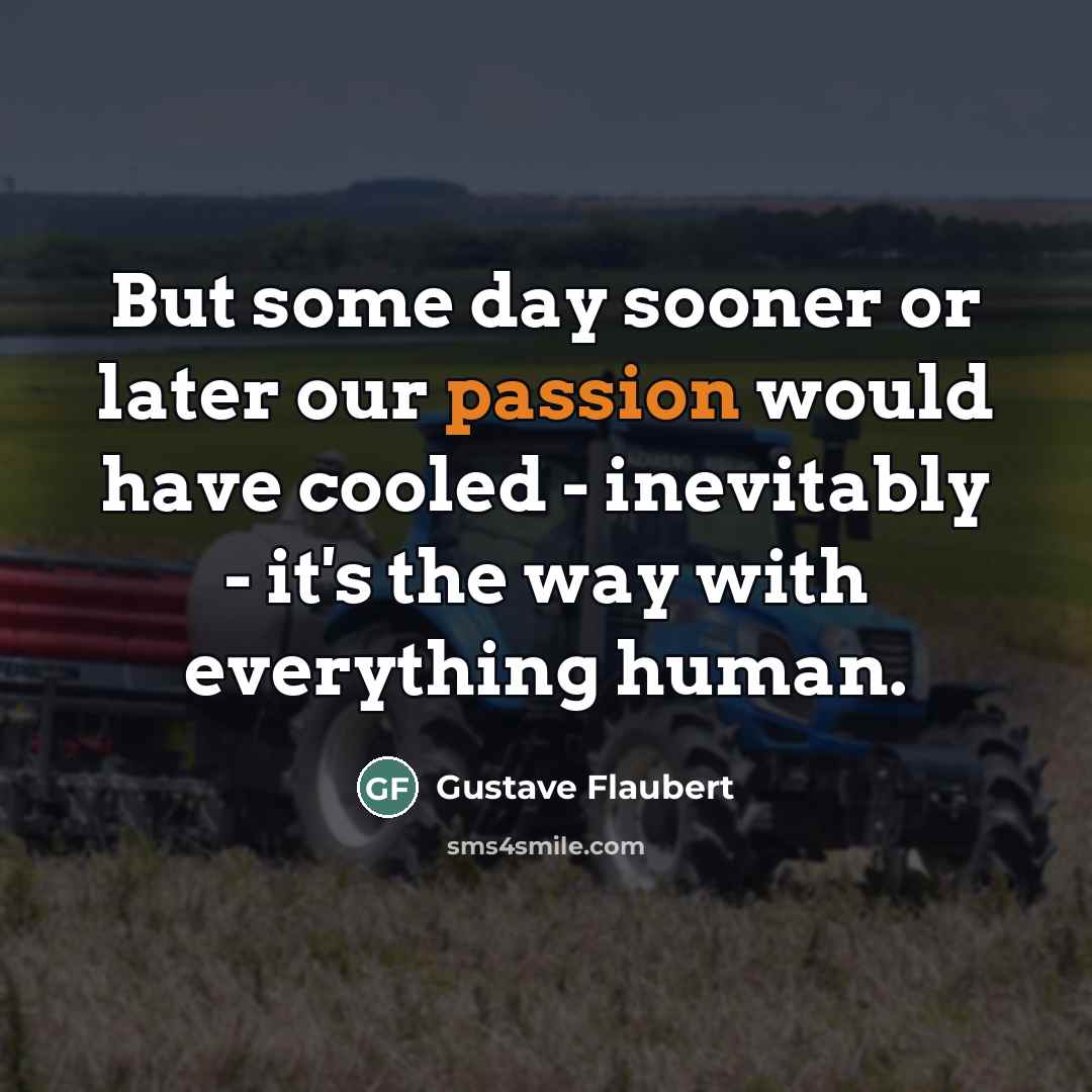 “But some day sooner or later our passion would have…” quote by Gustave Flaubert