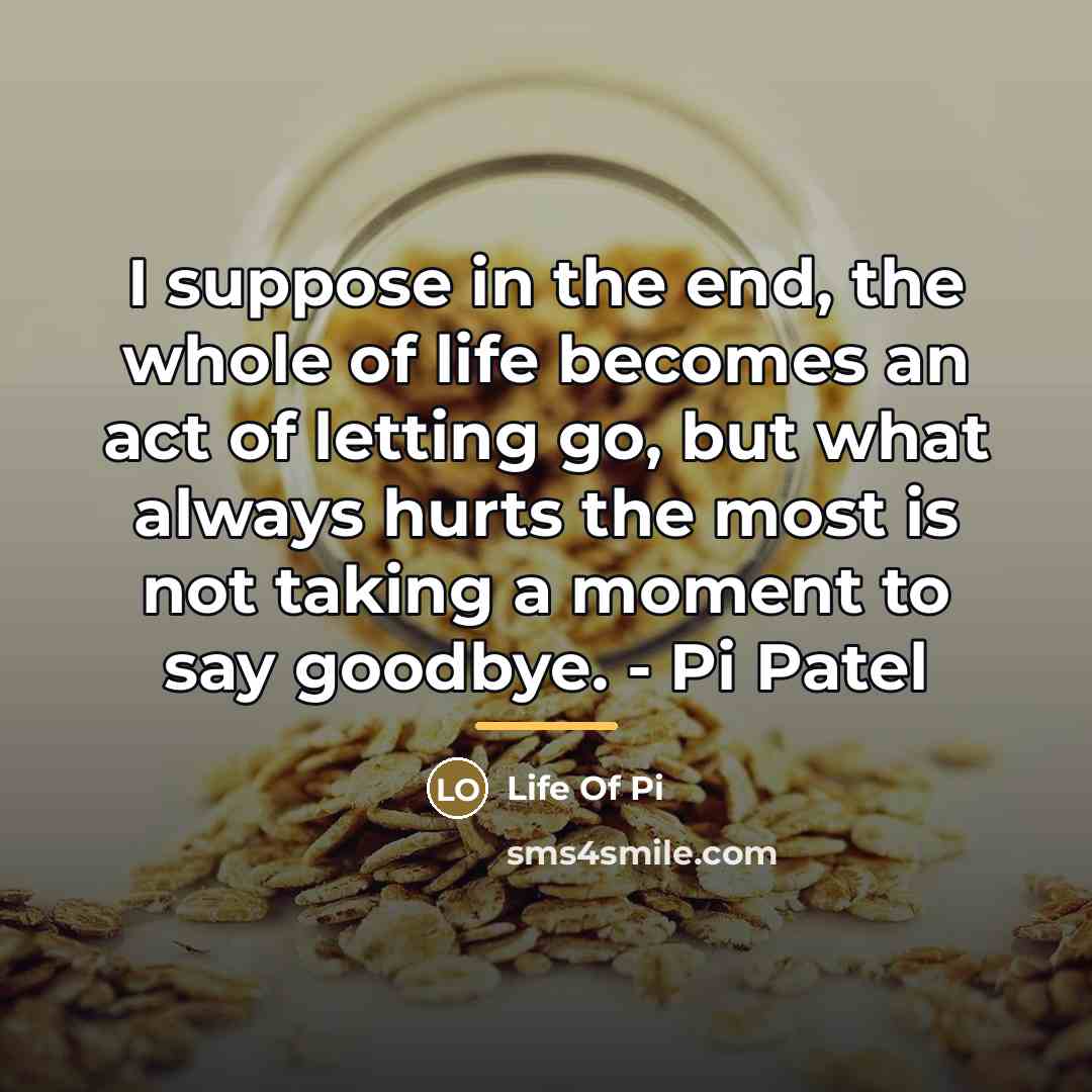 “I suppose in the end, the whole of life becomes…” quote by Life Of Pi