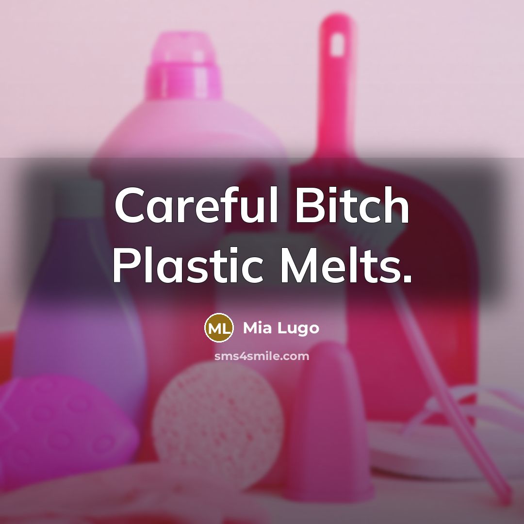“Careful Bitch Plastic Melts.…” quote by Mia Lugo