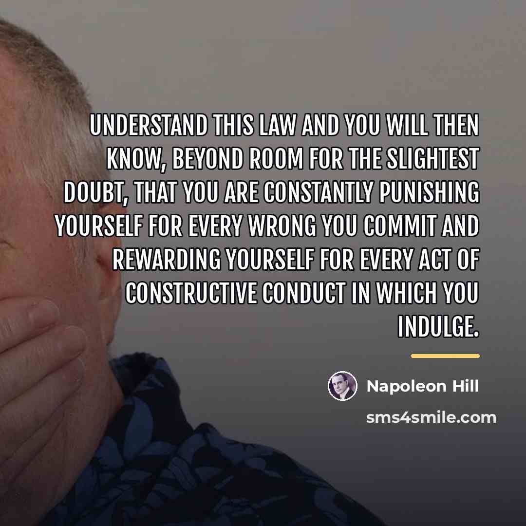 “Understand this law and you will then know, beyond room…” quote by Napoleon Hill