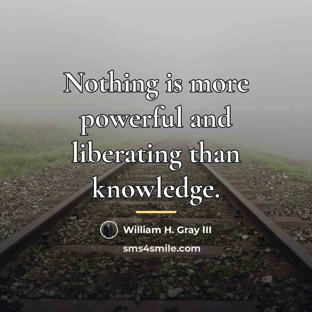 “Nothing is more powerful and liberating than knowledge.…” quote by Anonymous