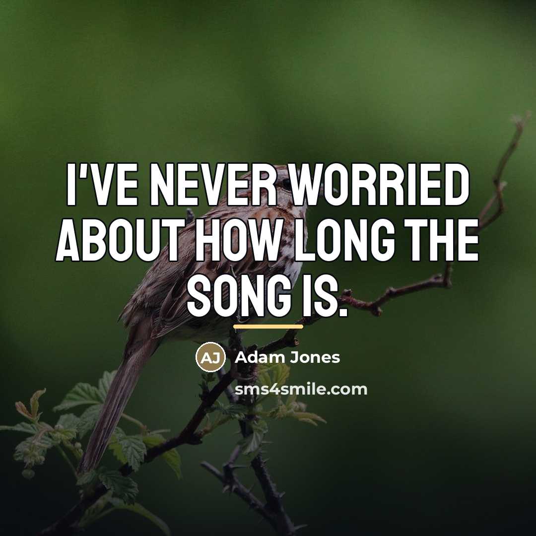 “I've never worried about how long the song is.…” quote by Adam Jones