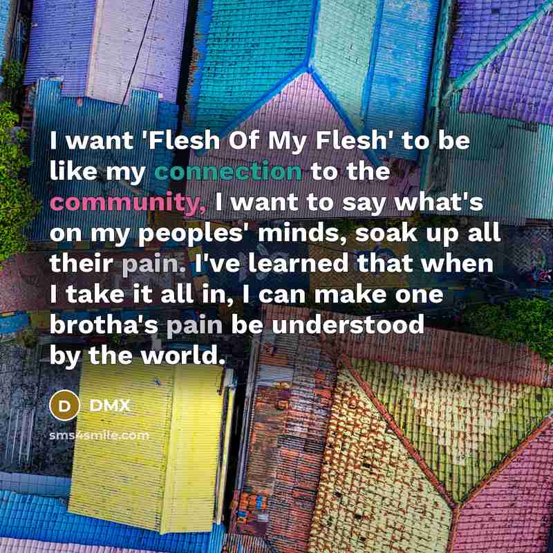 “I want 'Flesh Of My Flesh' to be like my…” quote by DMX
