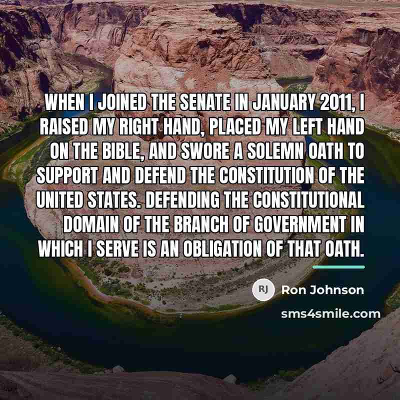 “When I joined the Senate in January 2011, I raised…” quote by Ron Johnson