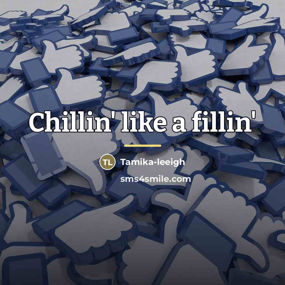 “Chillin' like a fillin'…” quote by Tamika-leeigh