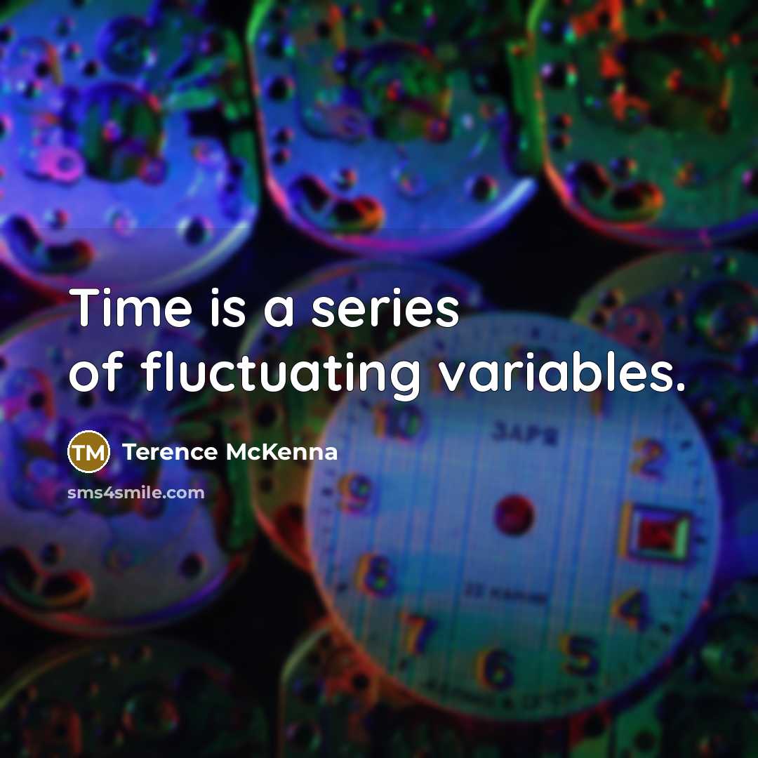 “Time is a series of fluctuating variables.…” quote by Terence McKenna
