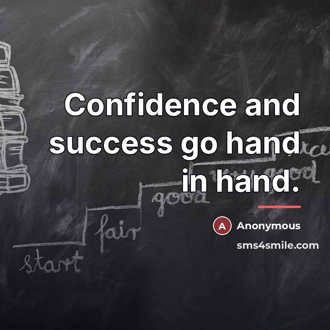 “Confidence and success go hand in hand.…” quote by Anonymous