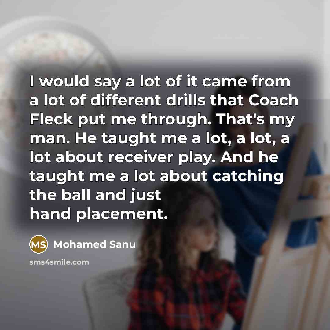 “I would say a lot of it came from a…” quote by Mohamed Sanu