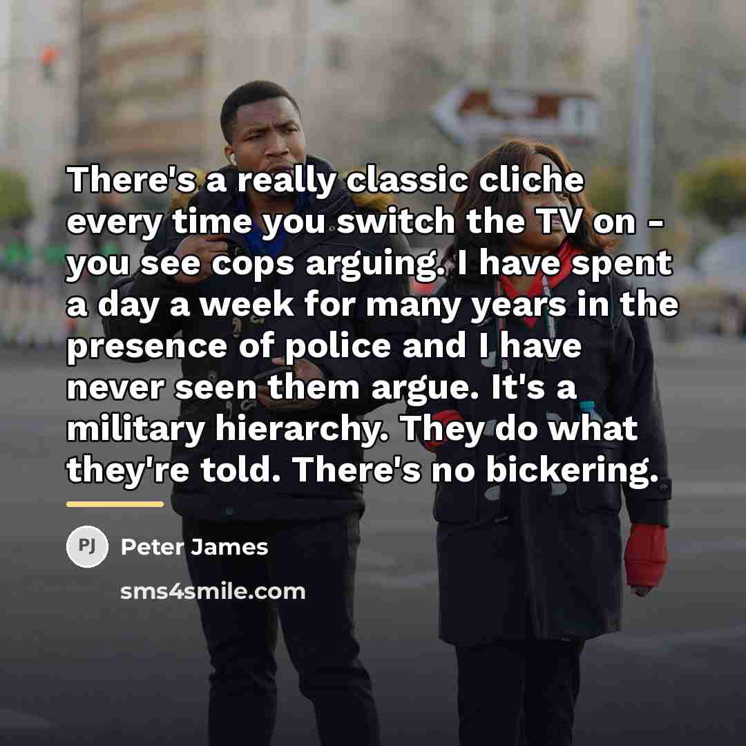 “There's a really classic cliche every time you switch the…” quote by Peter James