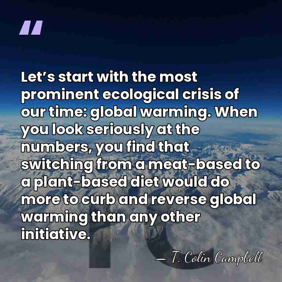 Let’s start with the most prominent ecological crisis of our time: global&hellip; - T. Colin Campbell