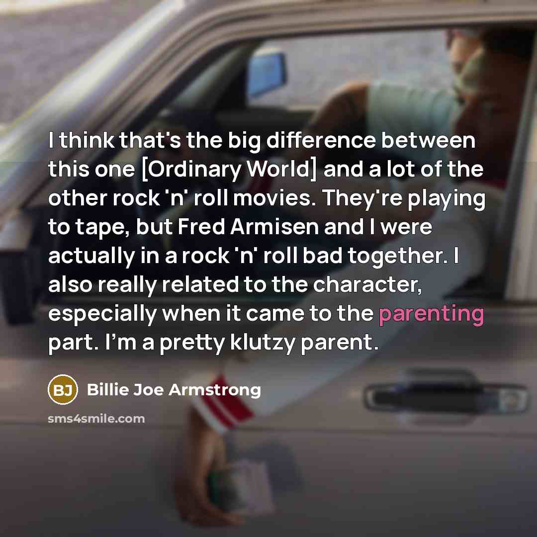 “I think that's the big difference between this one [Ordinary…” quote by Billie Joe Armstrong