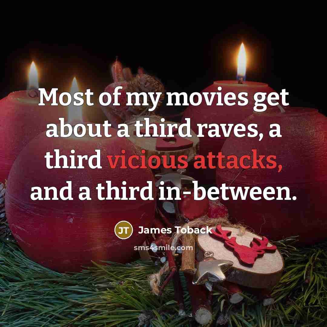 “Most of my movies get about a third raves, a…” quote by James Toback