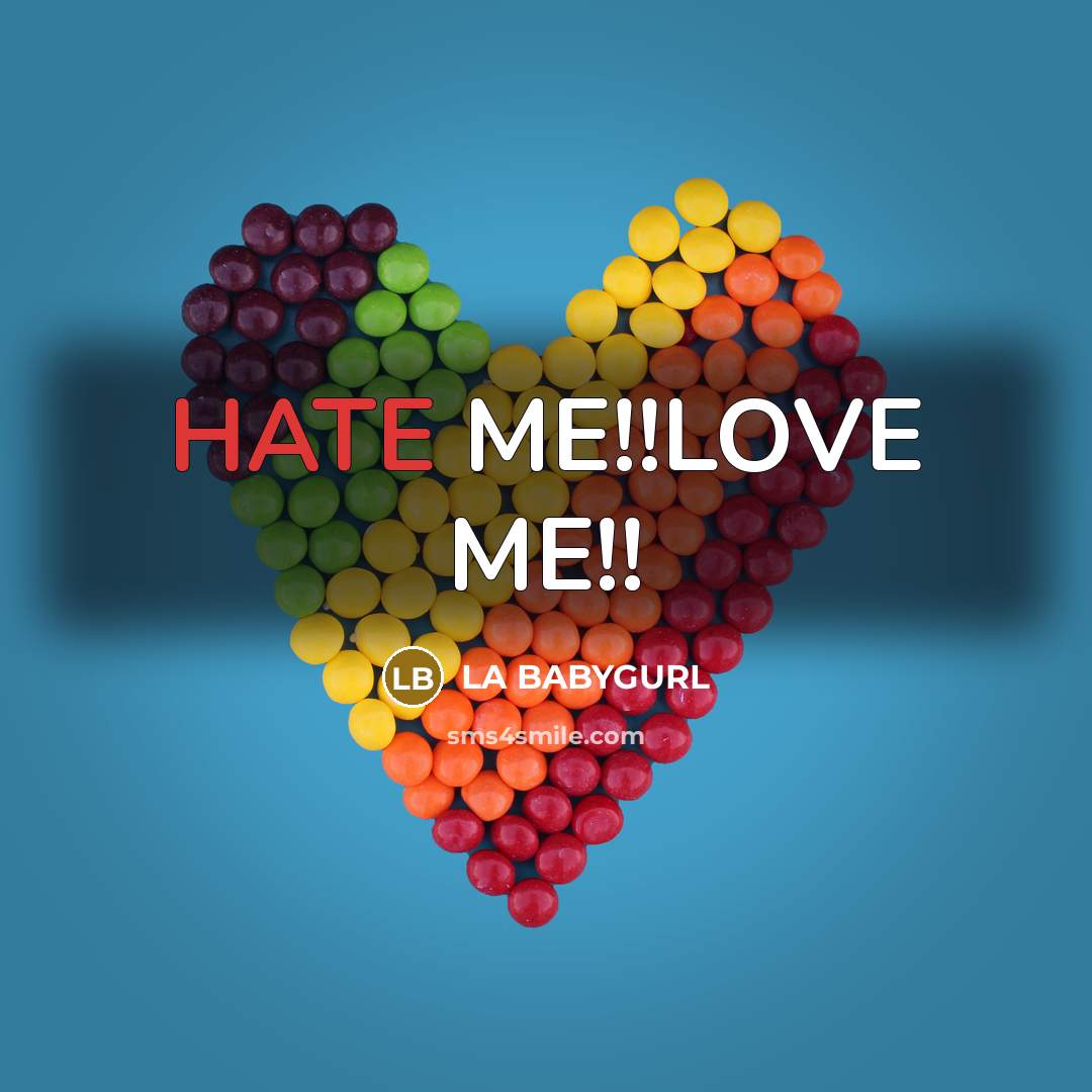 “HATE ME!!LOVE ME!!…” quote by LA BABYGURL