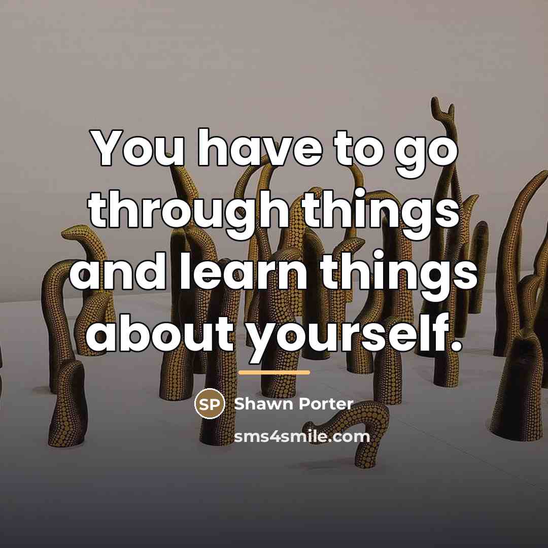 “You have to go through things and learn things about…” quote by Shawn Porter