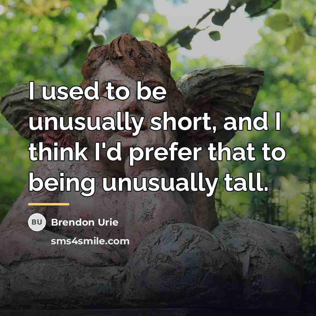 “I used to be unusually short, and I think I'd…” quote by Brendon Urie