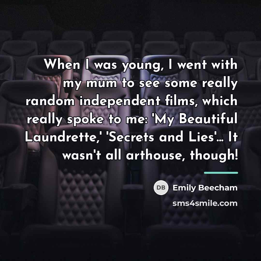 “When I was young, I went with my mum to…” quote by Emily Beecham