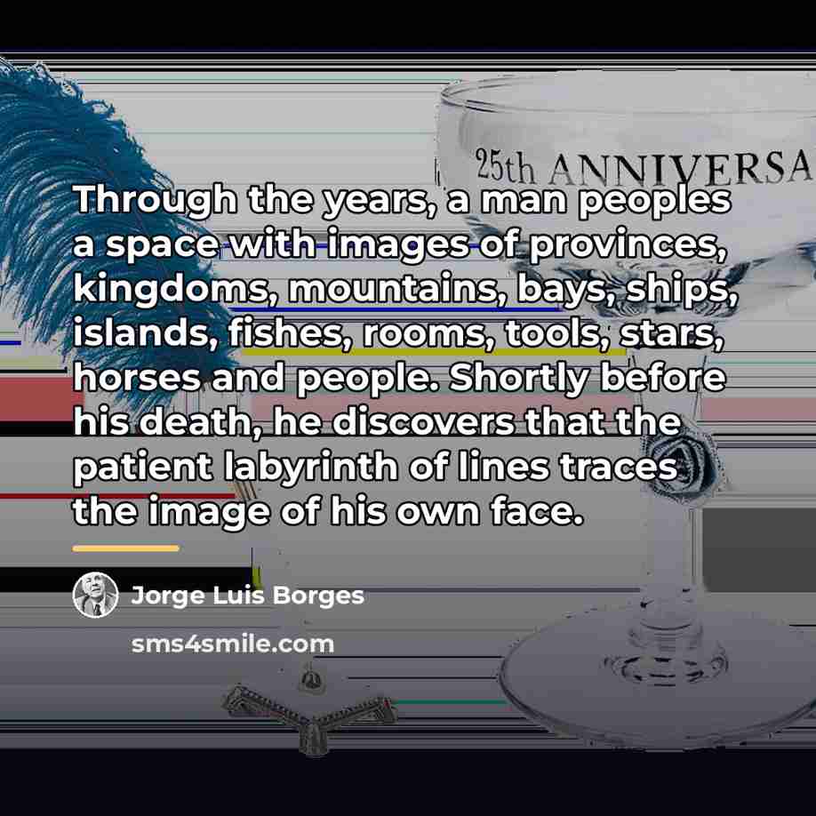 “Through the years, a man peoples a space with images…” quote by Jorge Luis Borges