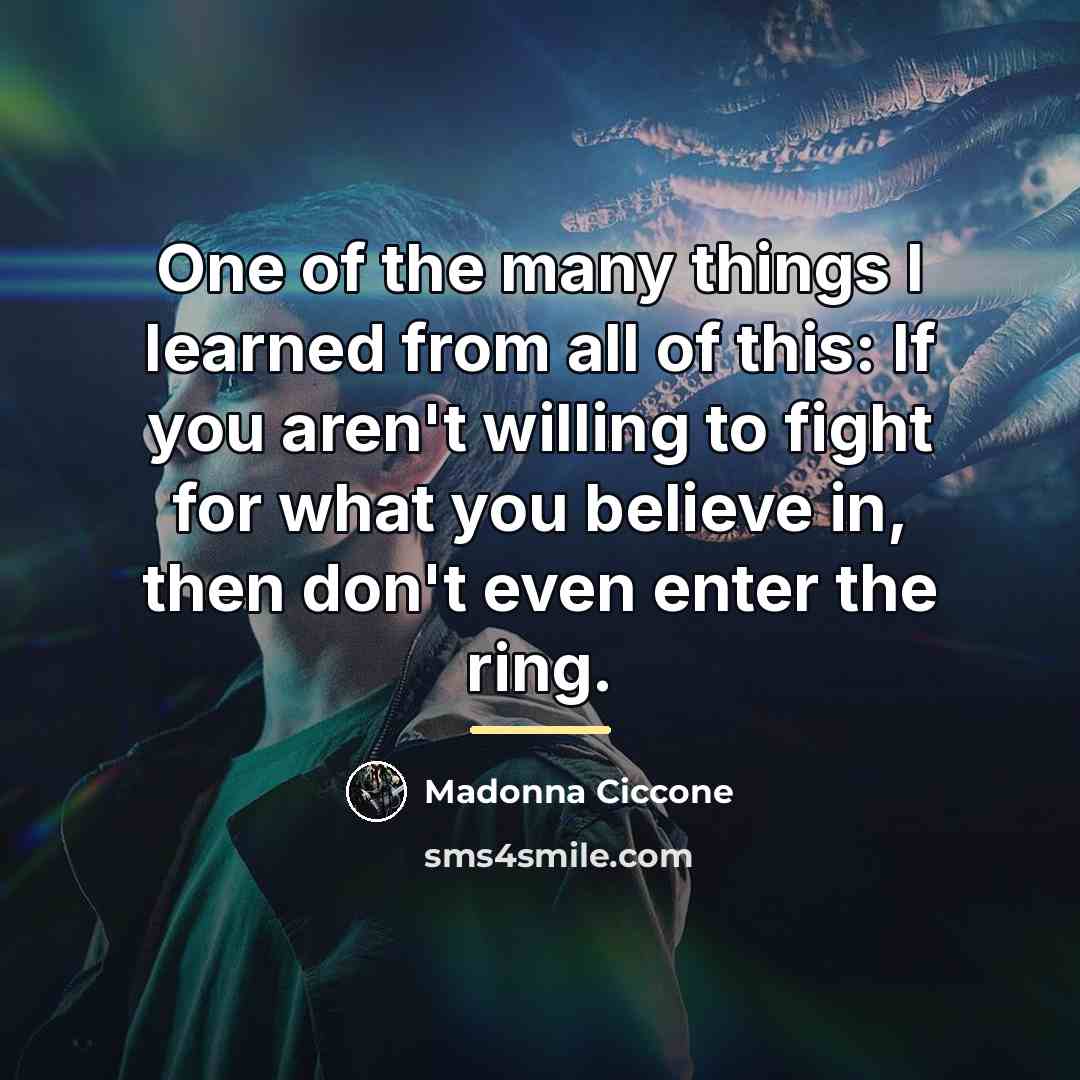 “One of the many things I learned from all of…” quote by Madonna Ciccone