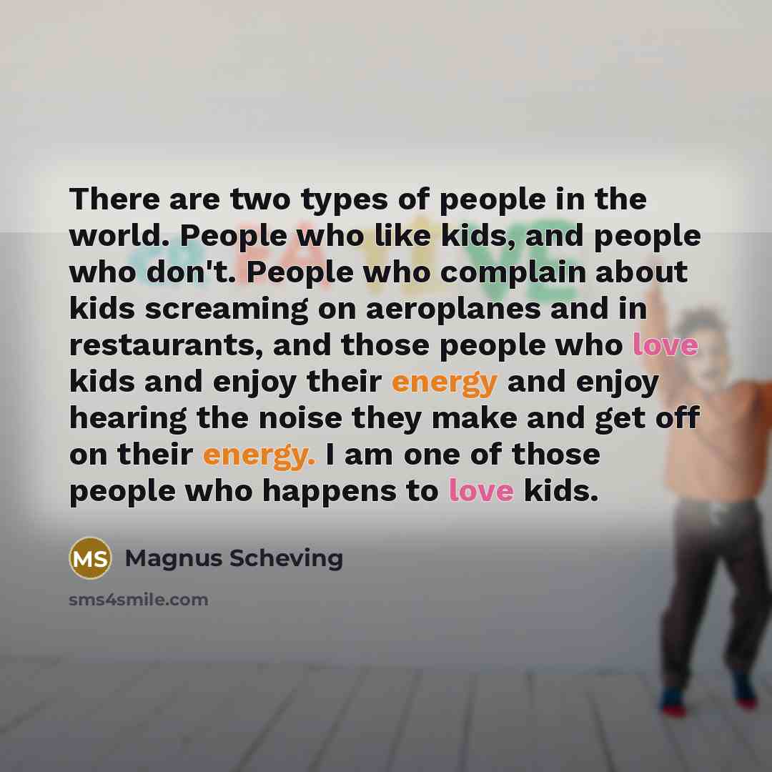 “There are two types of people in the world. People…” quote by Magnus Scheving