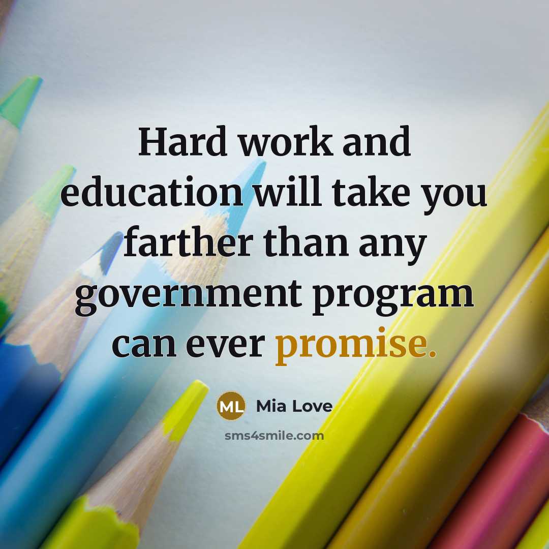 “Hard work and education will take you farther than any…” quote by Mia Love