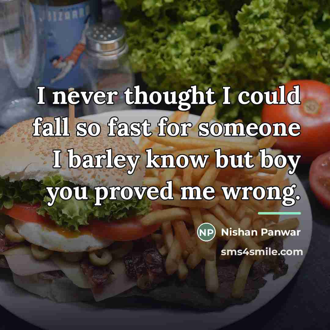 “I never thought I could fall so fast for someone…” quote by Nishan Panwar