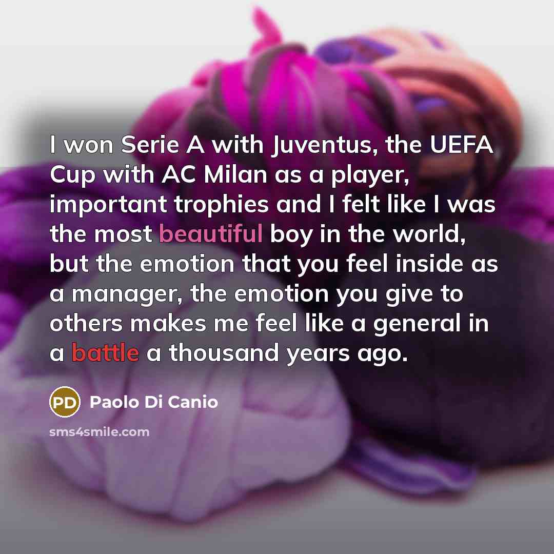 “I won Serie A with Juventus, the UEFA Cup with…” quote by Paolo di Canio