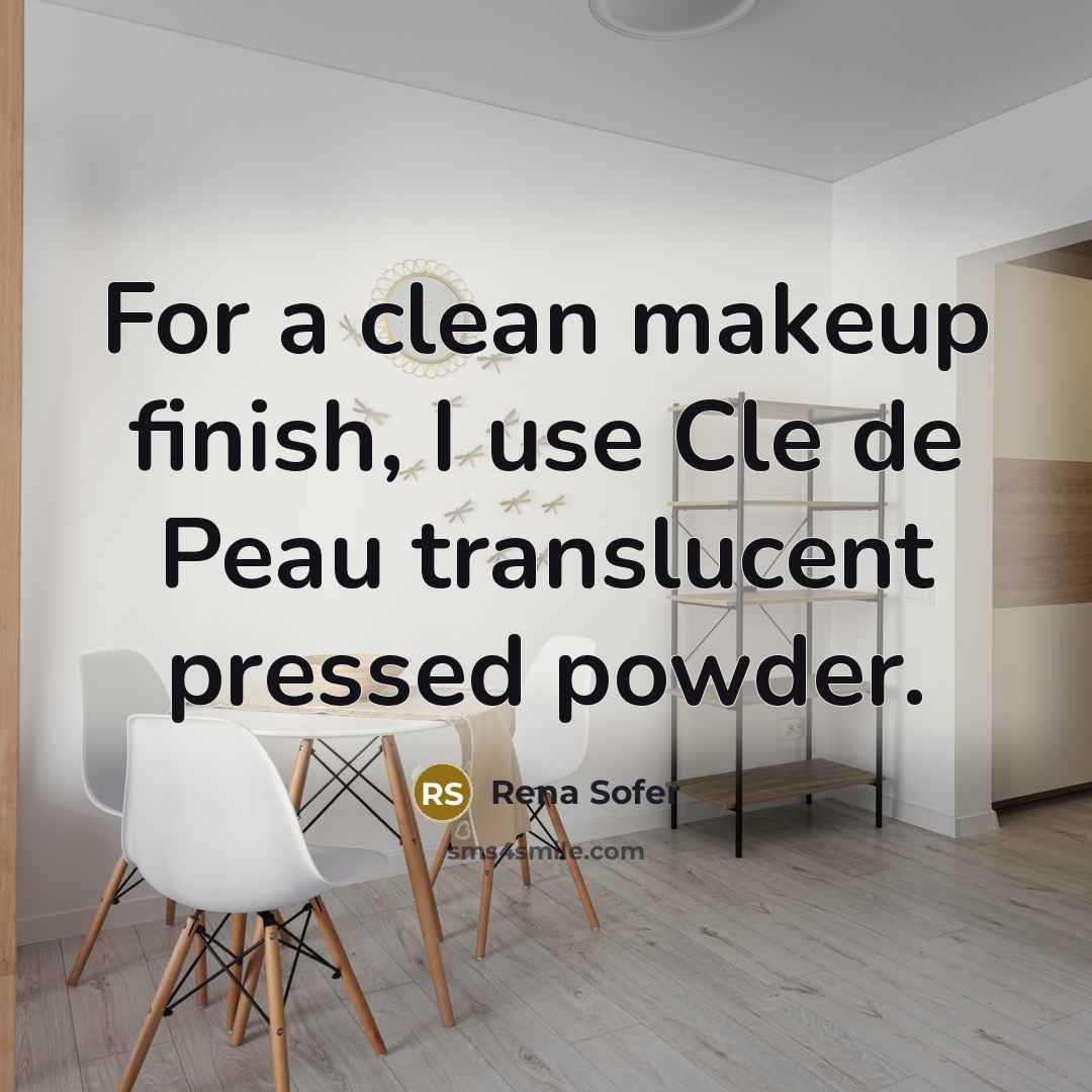 “For a clean makeup finish, I use Cle de Peau…” quote by Rena Sofer