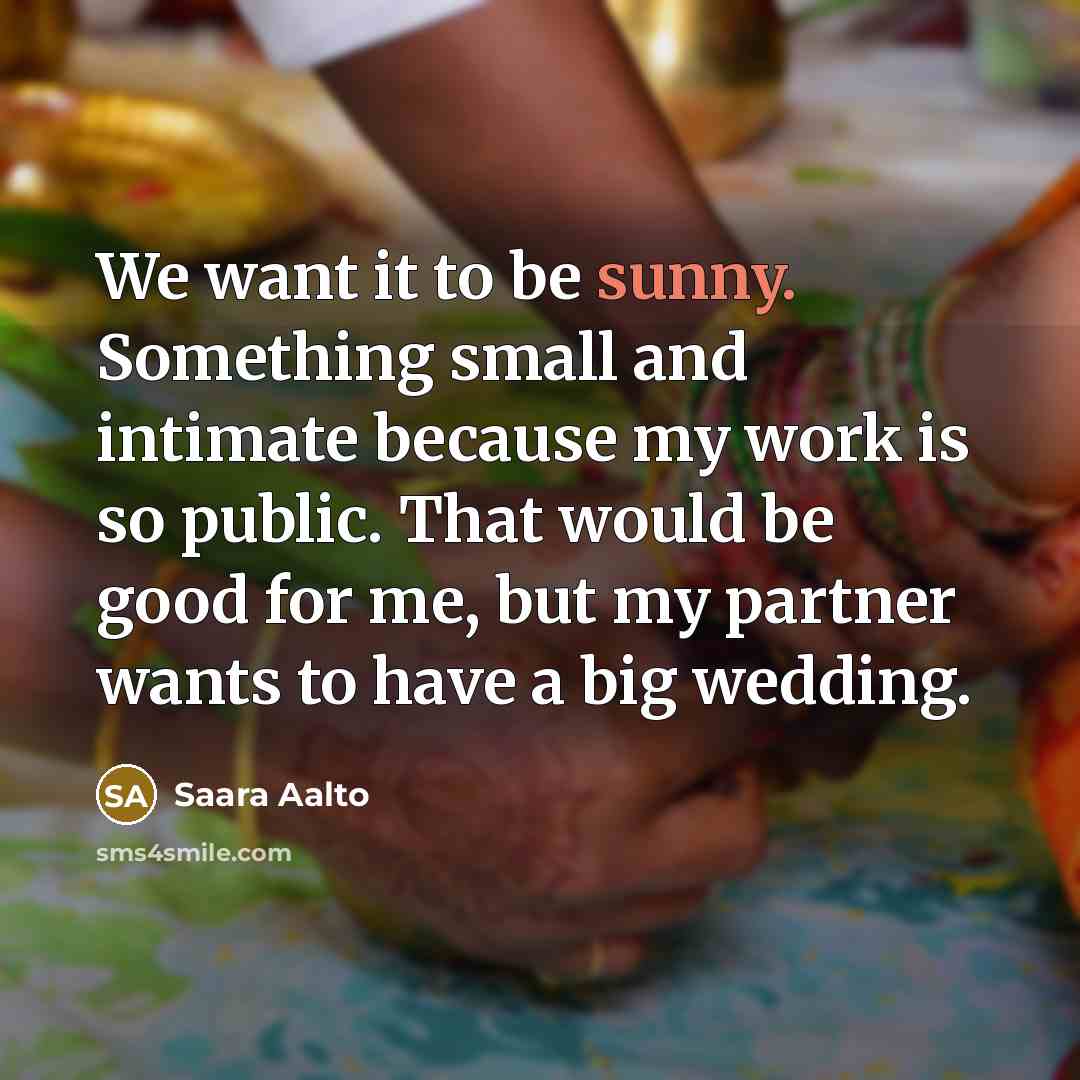 “We want it to be sunny. Something small and intimate…” quote by Saara Aalto