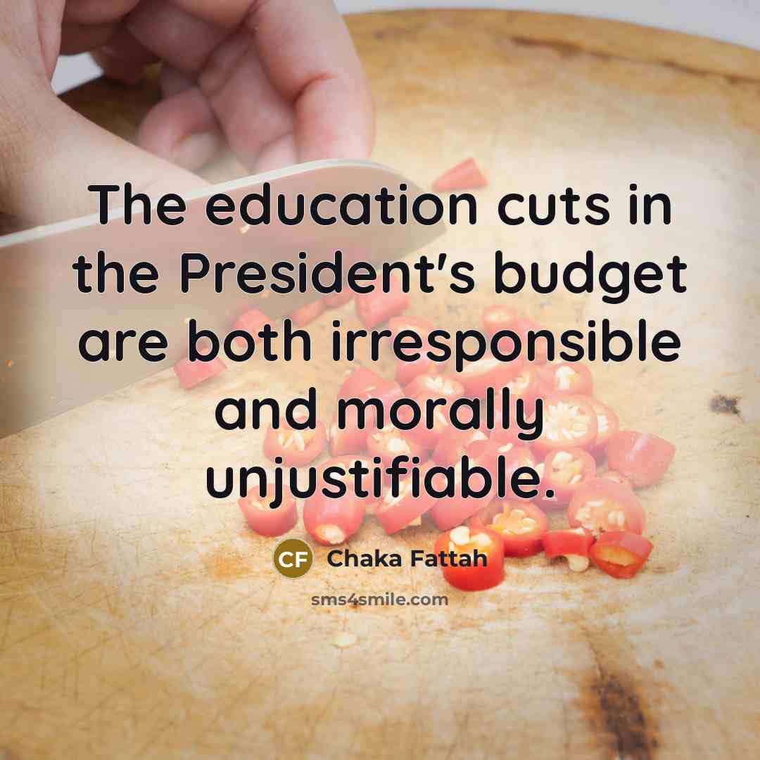 “The education cuts in the President's budget are both irresponsible…” quote by Chaka Fattah