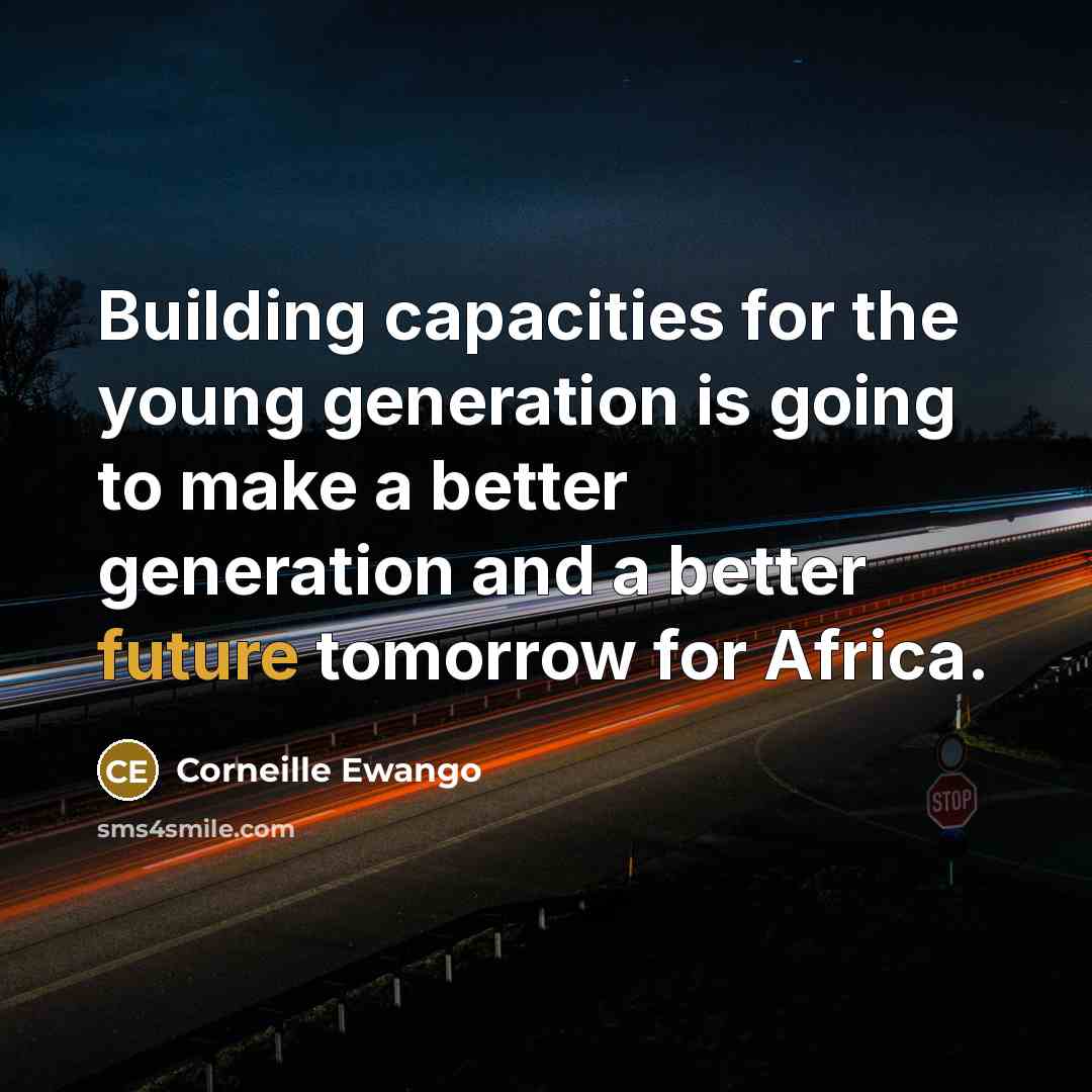 “Building capacities for the young generation is going to make…” quote by Corneille Ewango