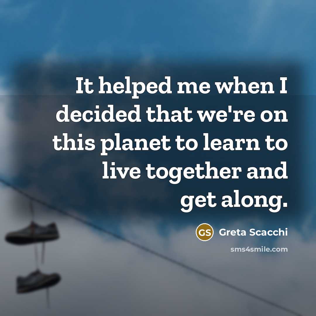 “It helped me when I decided that we're on this…” quote by Greta Scacchi