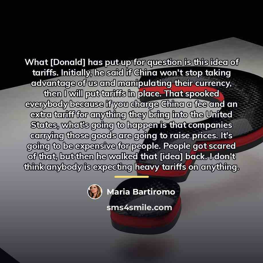 “What [Donald] has put up for question is this idea…” quote by Maria Bartiromo