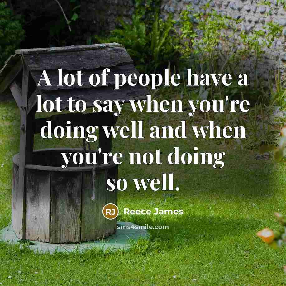 “A lot of people have a lot to say when…” quote by Reece James