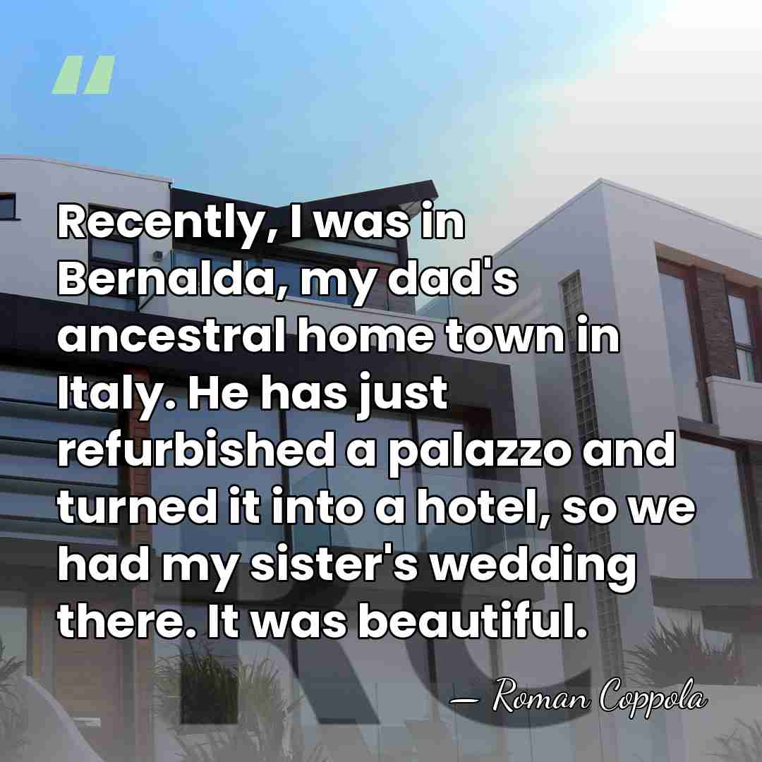 Recently, I was in Bernalda, my dad's ancestral home town in Italy.&hellip; - Roman Coppola