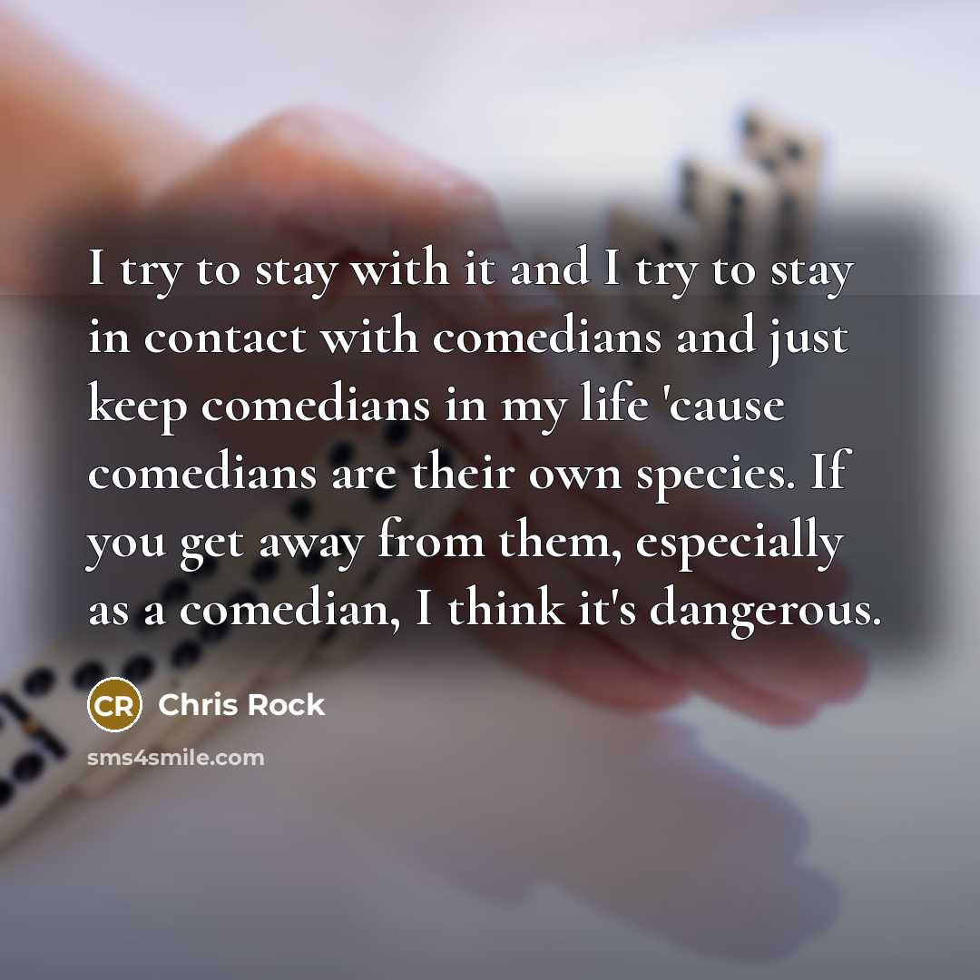 “I try to stay with it and I try to…” quote by Chris Rock