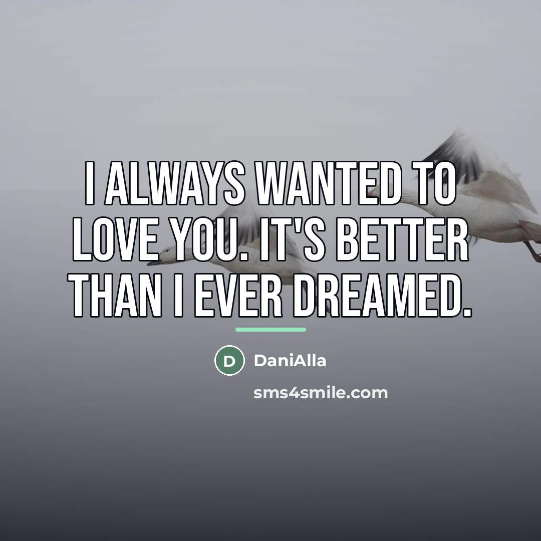 “I always wanted to love you. It's better than I…” quote by DaniAlla