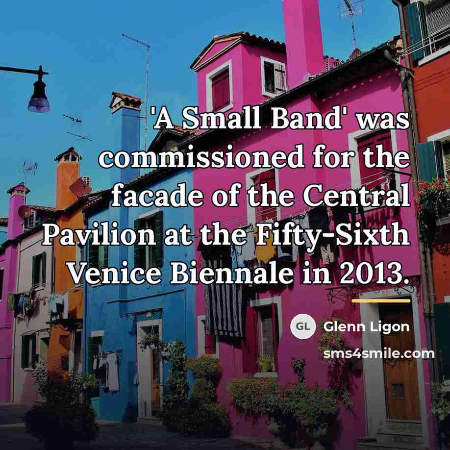 “'A Small Band' was commissioned for the facade of the…” quote by Glenn Ligon