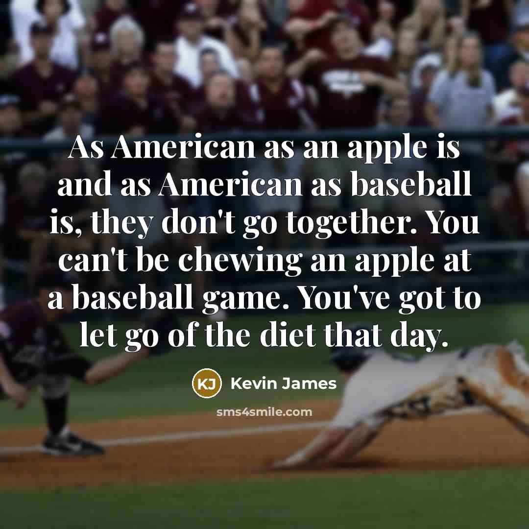“As American as an apple is and as American as…” quote by Kevin James